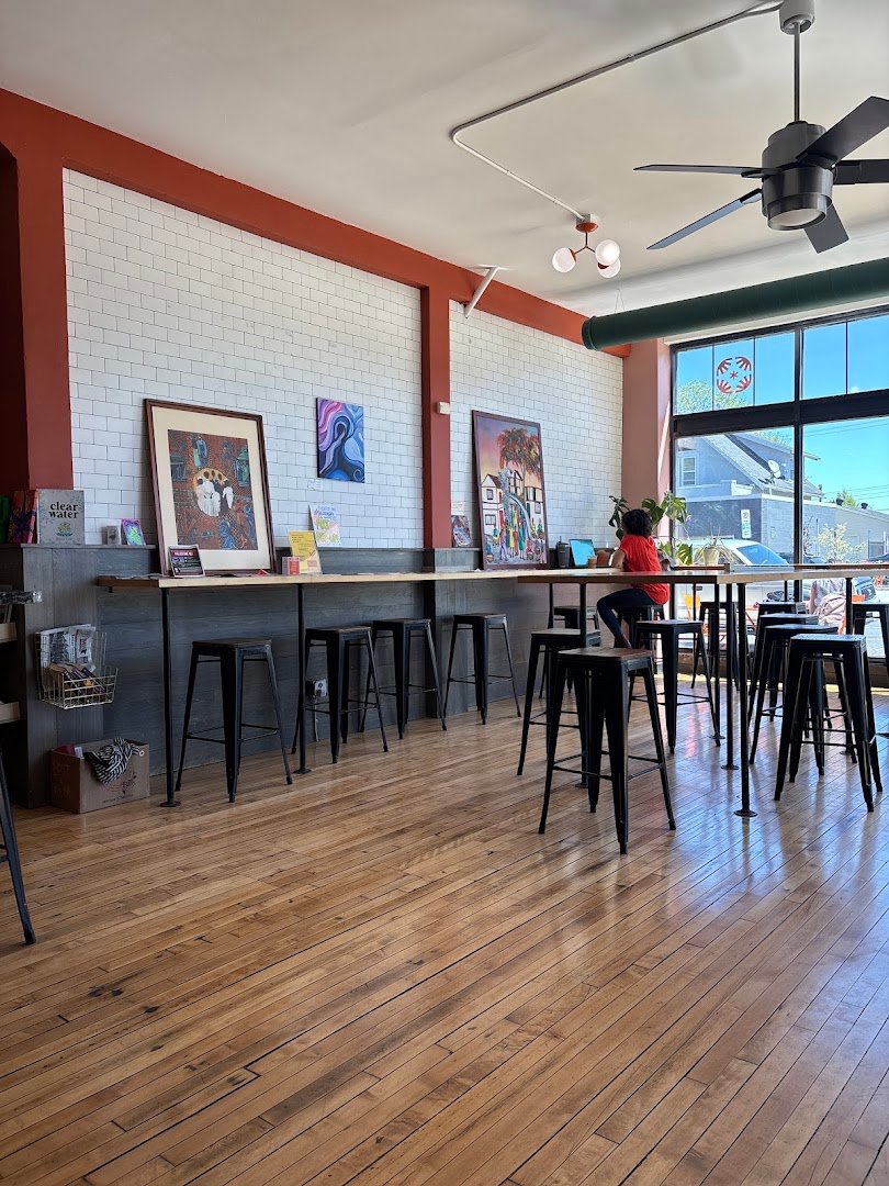 Interior of Bichota Coffee, specialty coffee shop in Minneapolis