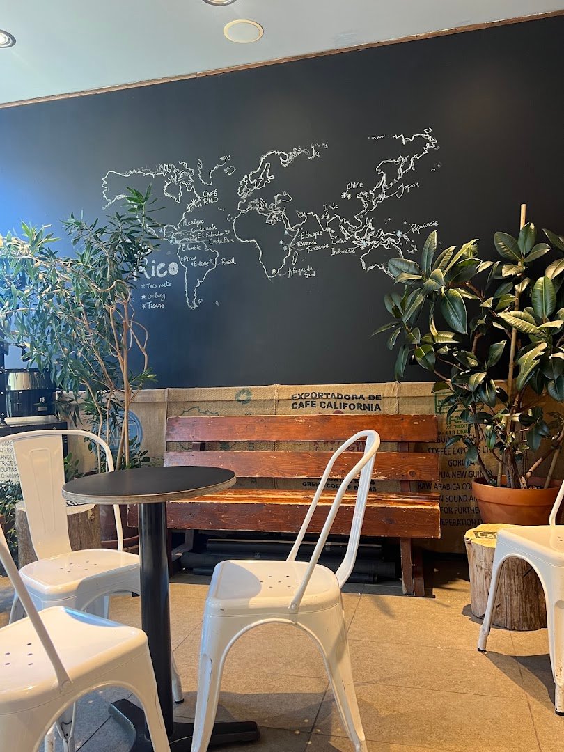 Interior of Café Rico, specialty coffee shop in Montreal