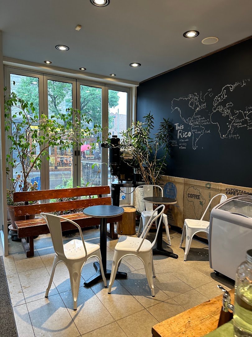 Interior of Café Rico, specialty coffee shop in Montreal
