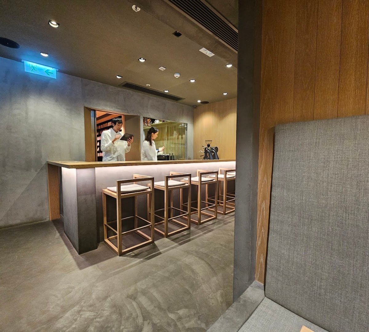 Interior of KOFFEE MAMEYA, specialty coffee shop in Hong Kong