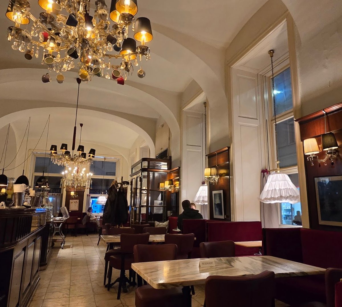 Interior of Café Diglas, specialty coffee shop in Vienna
