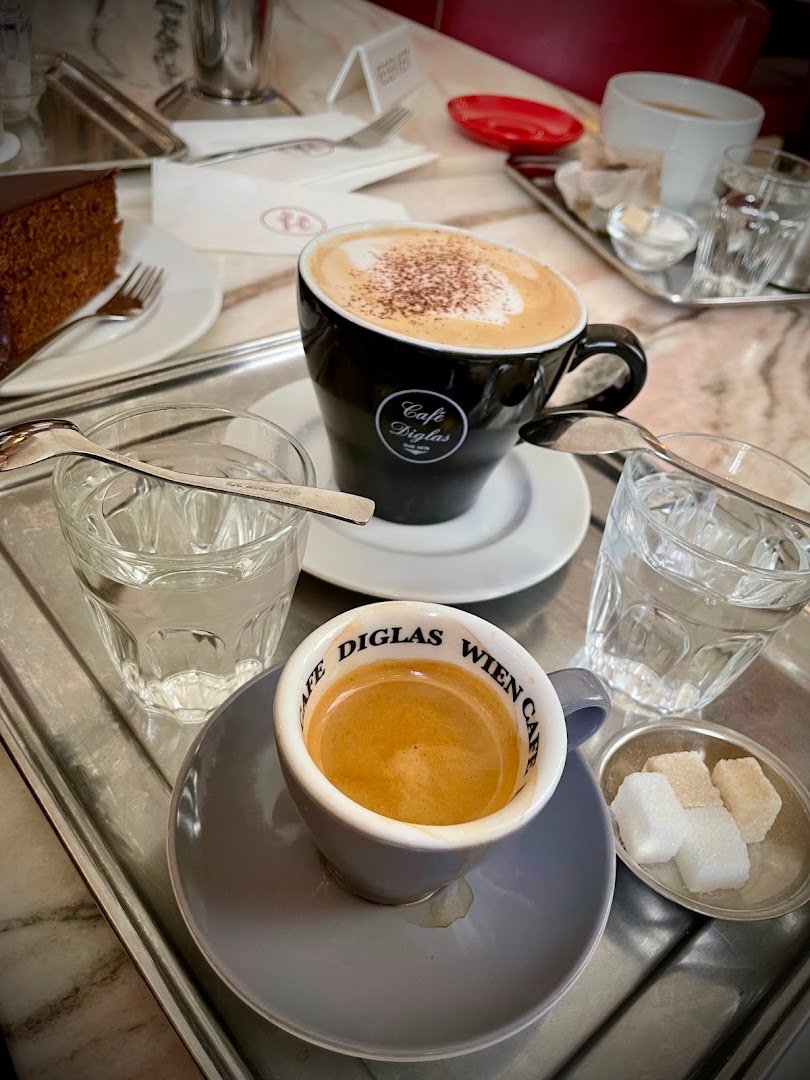 Coffee at Café Diglas, specialty coffee shop in Vienna