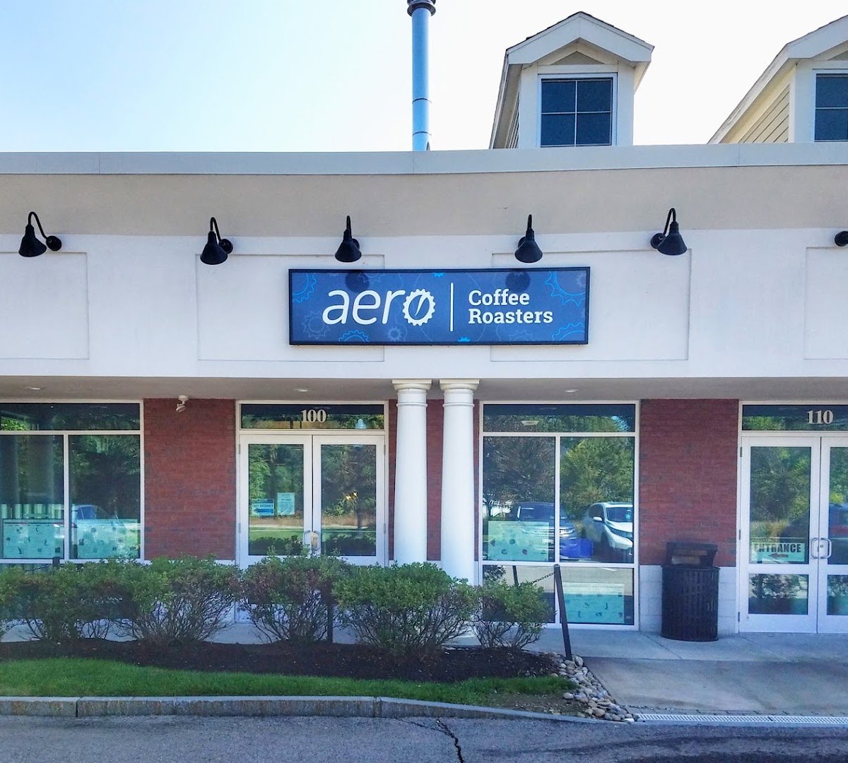 Storefront of Aero Coffee Roasters, specialty coffee shop in Worcester