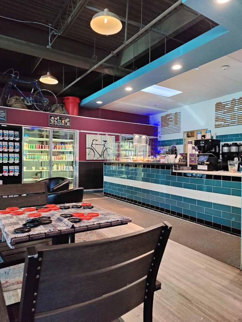 Interior of Aero Coffee Roasters, specialty coffee shop in Worcester