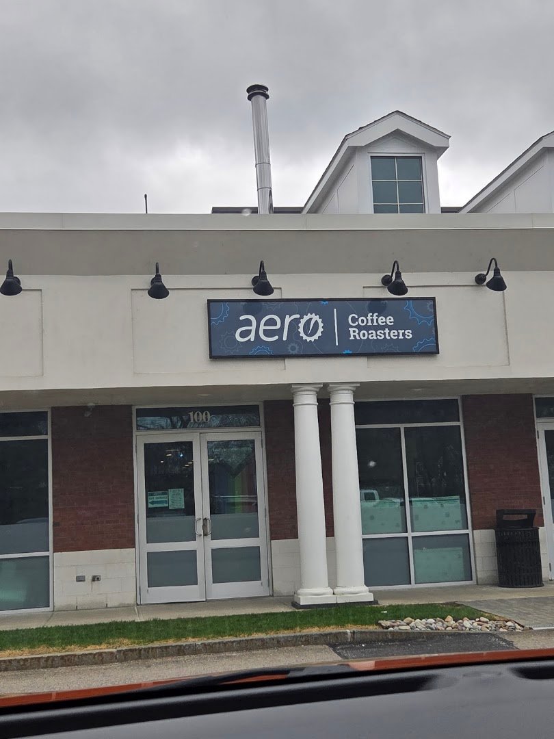 Storefront of Aero Coffee Roasters, specialty coffee shop in Worcester
