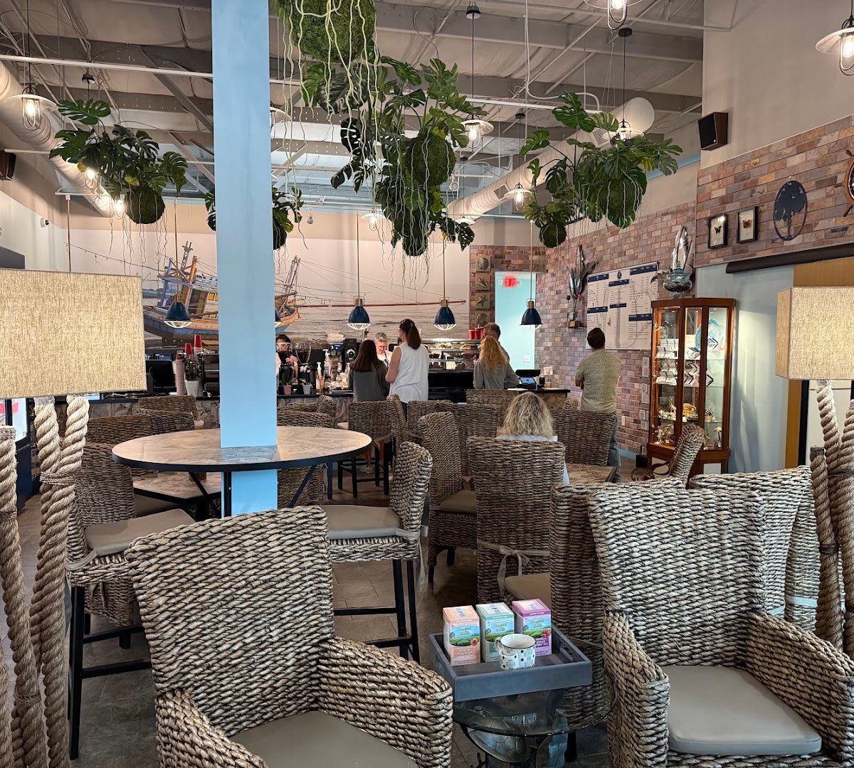 Interior of Roasting Route Coffee House, specialty coffee shop in Charlotte