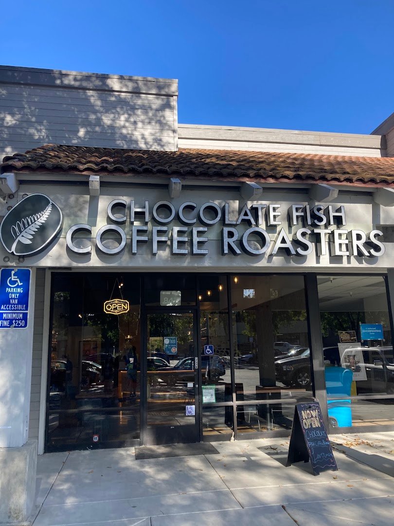Storefront of Chocolate Fish Coffee Roasters Livermore, specialty coffee shop in San Jose
