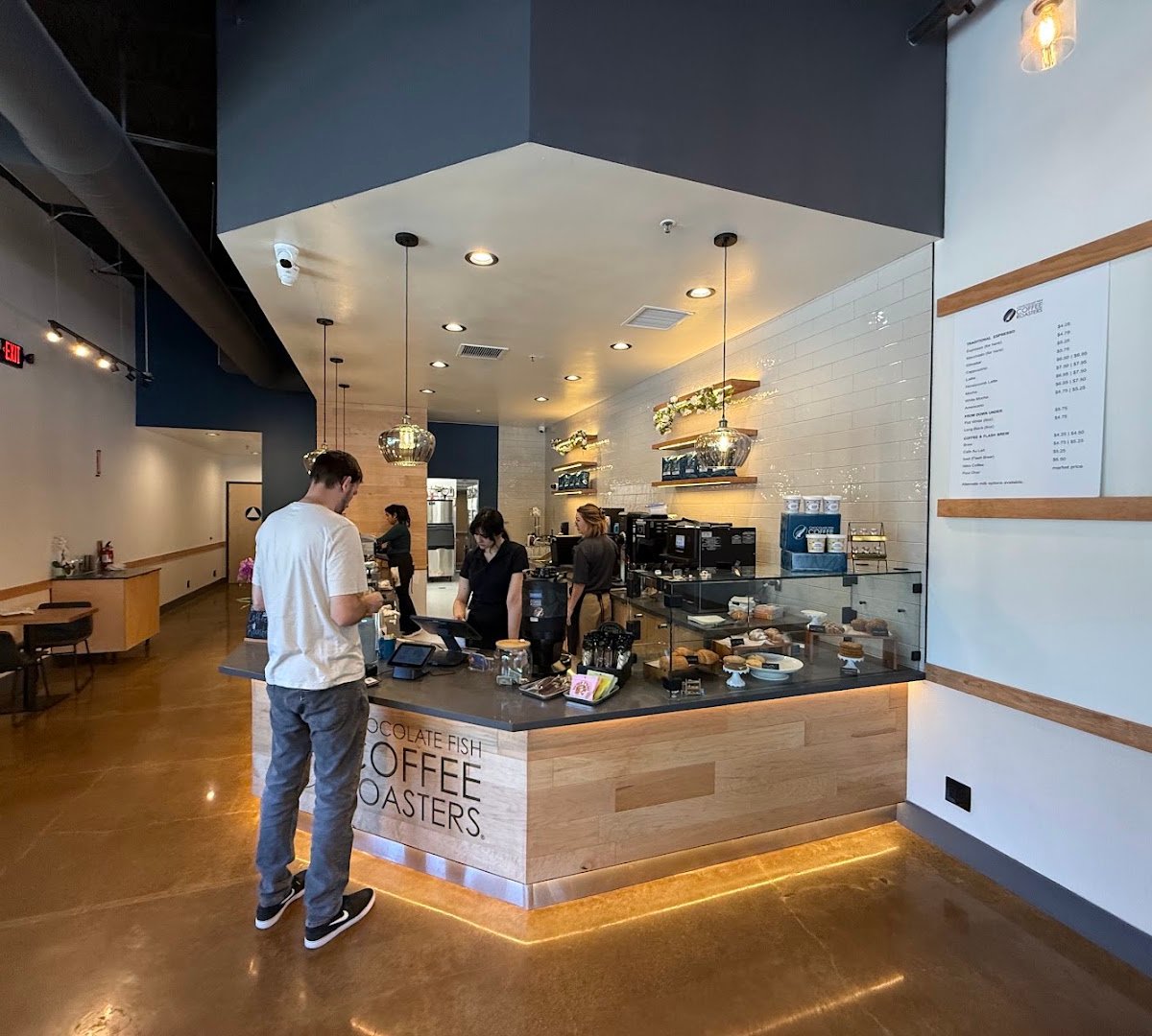 Interior of Chocolate Fish Coffee Roasters Livermore, specialty coffee shop in San Jose