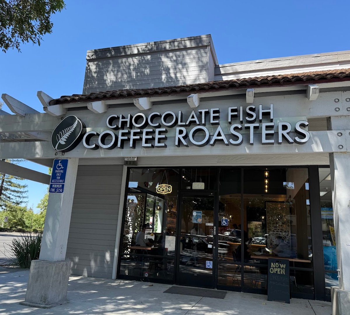 Storefront of Chocolate Fish Coffee Roasters Livermore, specialty coffee shop in San Jose