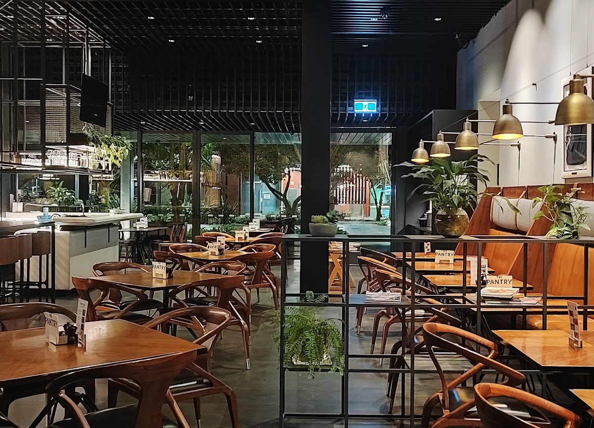 Interior of The Pantry, specialty coffee shop in Auckland