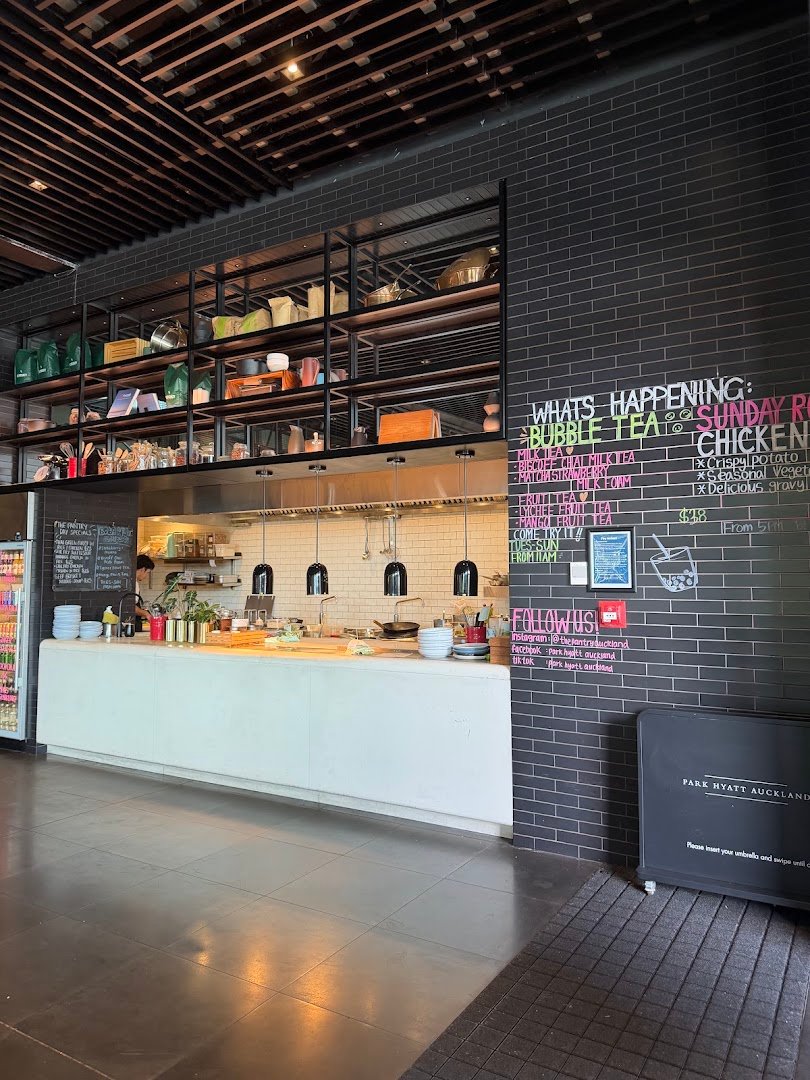 Interior of The Pantry, specialty coffee shop in Auckland