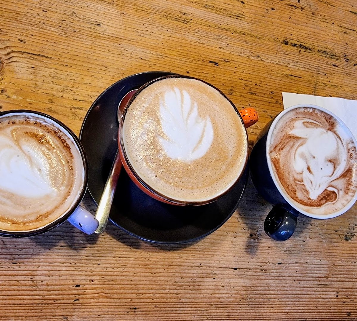 Coffee at Žižkavárna Cafe., specialty coffee shop in Prague