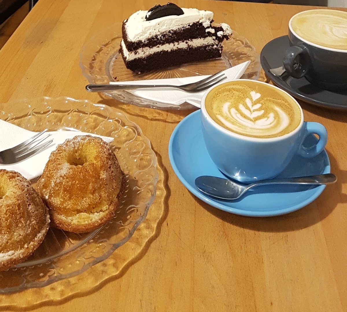 Coffee at Žižkavárna Cafe., specialty coffee shop in Prague