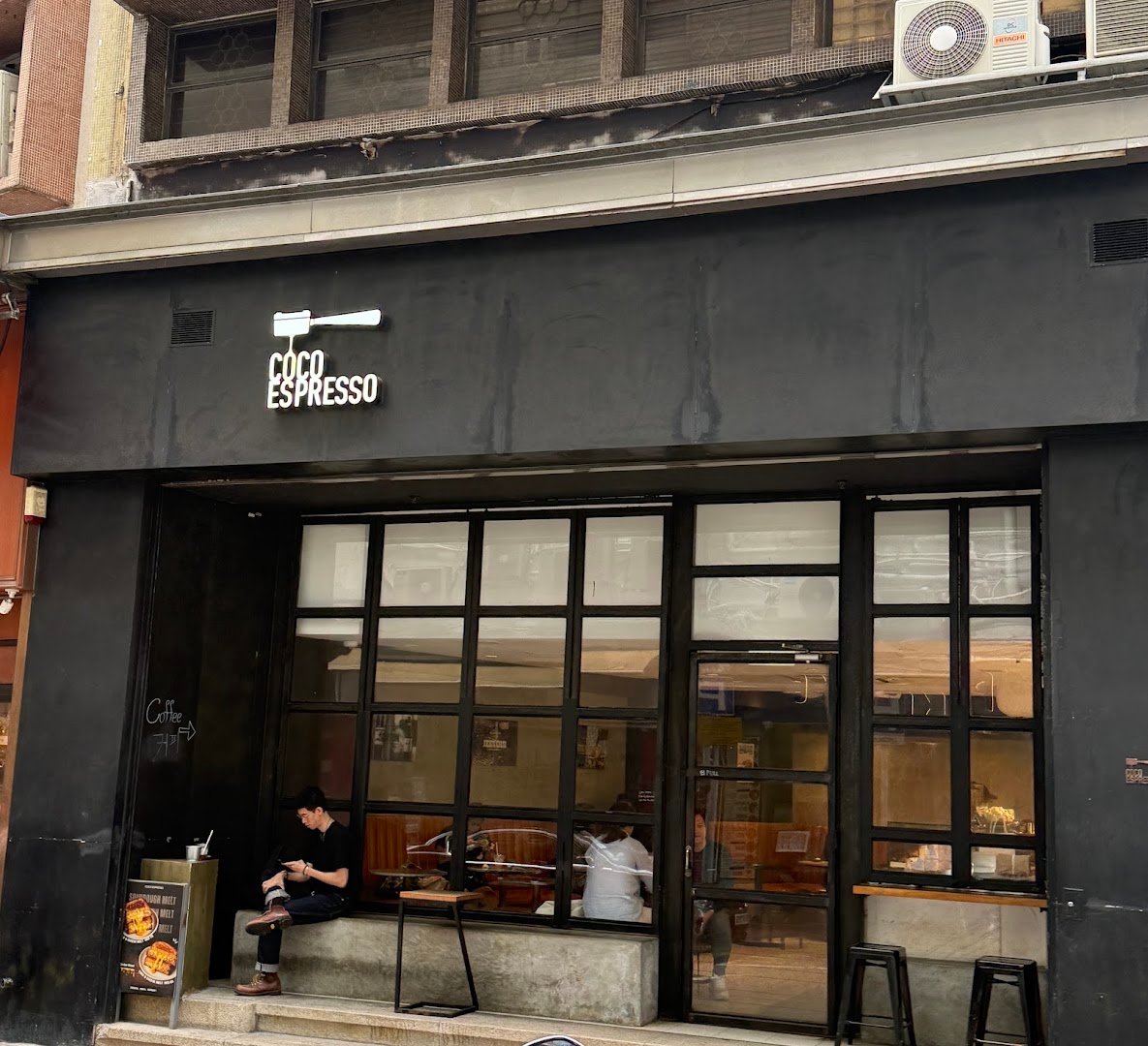 Storefront of Coco Espresso, specialty coffee shop in Hong Kong