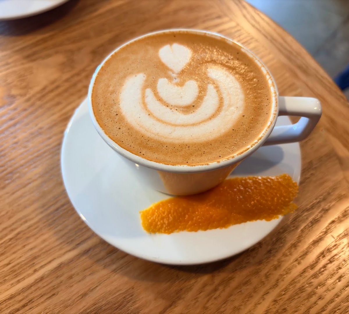 Coffee at Commissary Barber & Barista, specialty coffee shop in Indianapolis