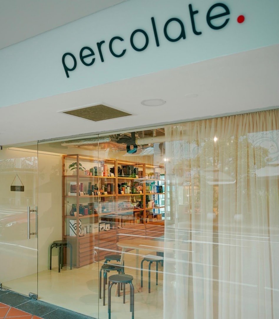 Storefront of percolate. (Nankin Row), specialty coffee shop in Singapore