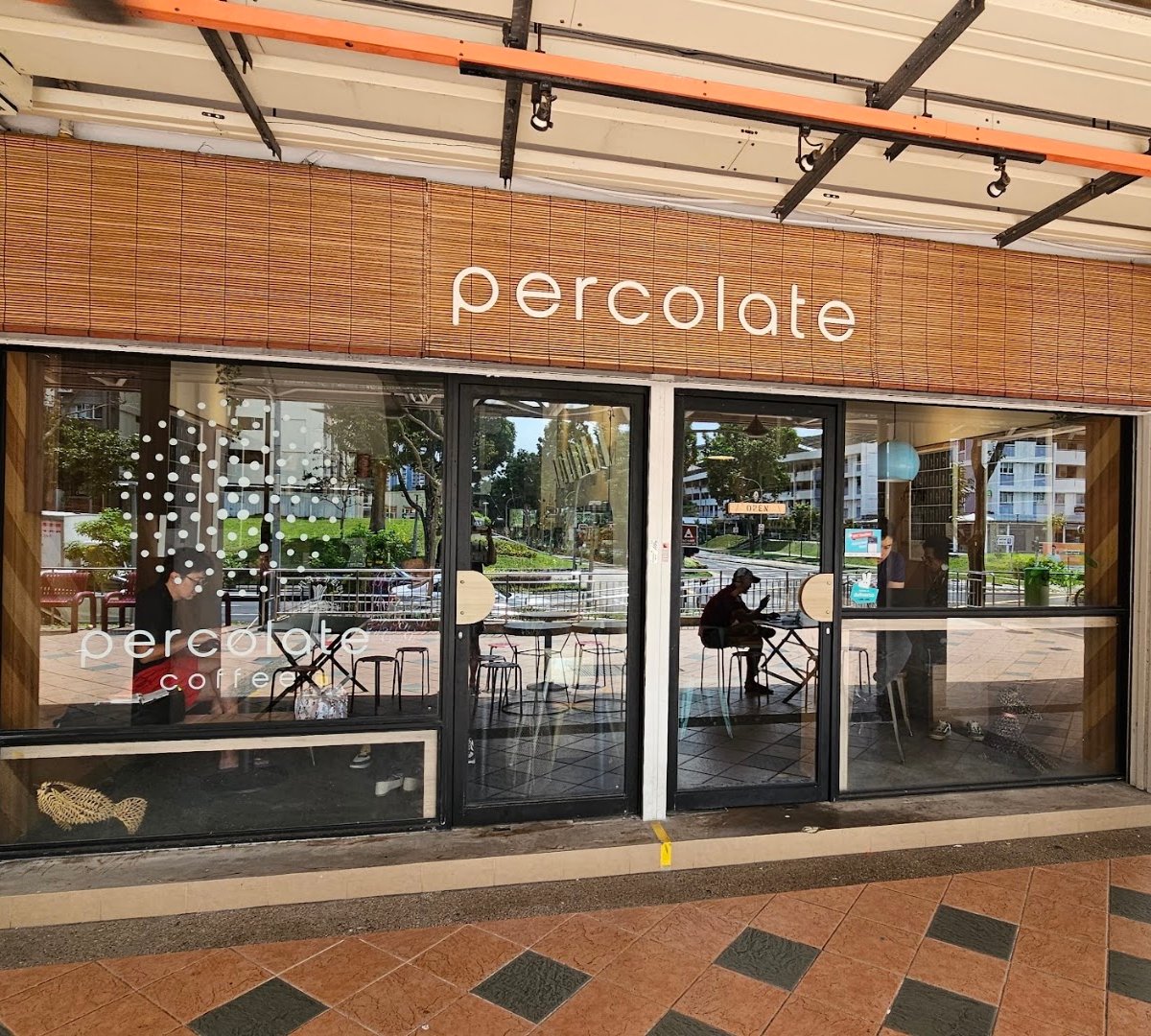 Storefront of percolate. (Nankin Row), specialty coffee shop in Singapore