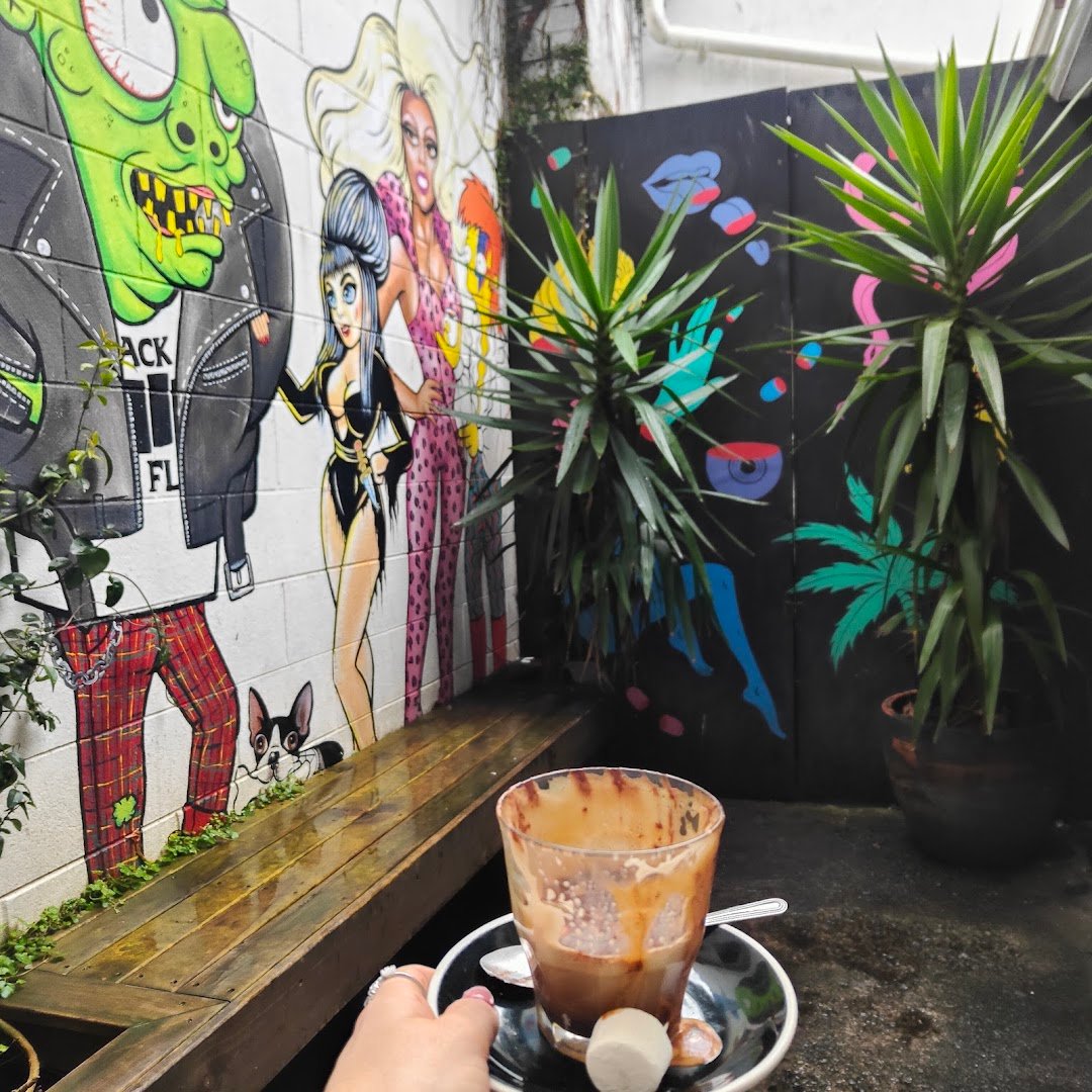 Coffee at Black Coffee, specialty coffee shop in Wellington