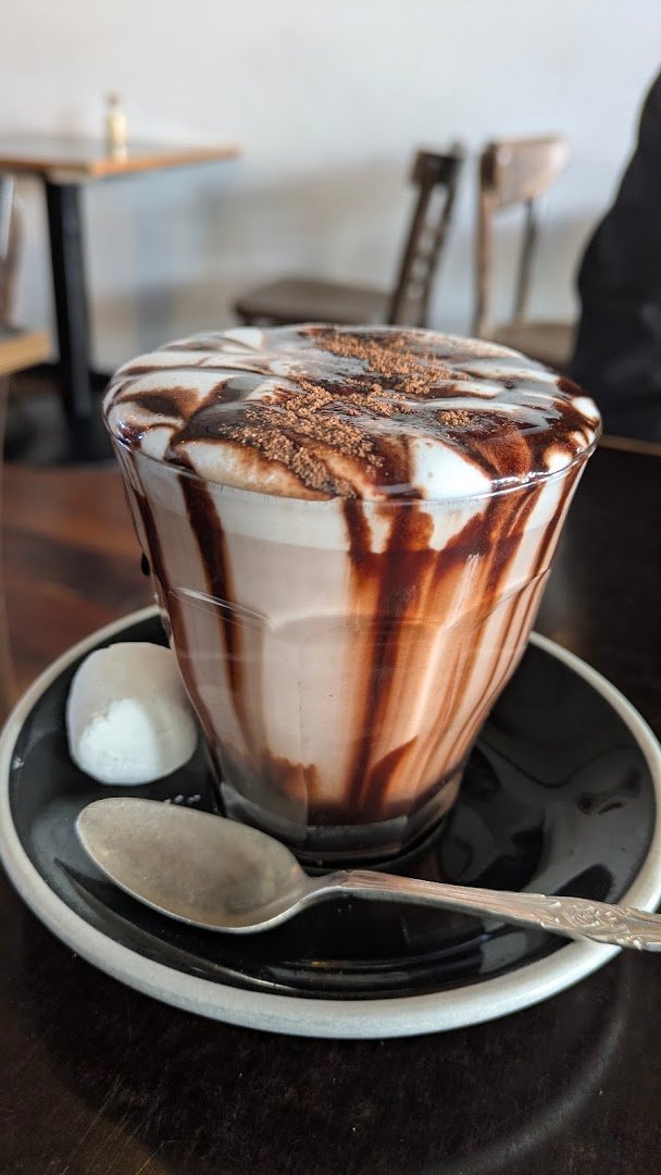 Coffee at Black Coffee, specialty coffee shop in Wellington