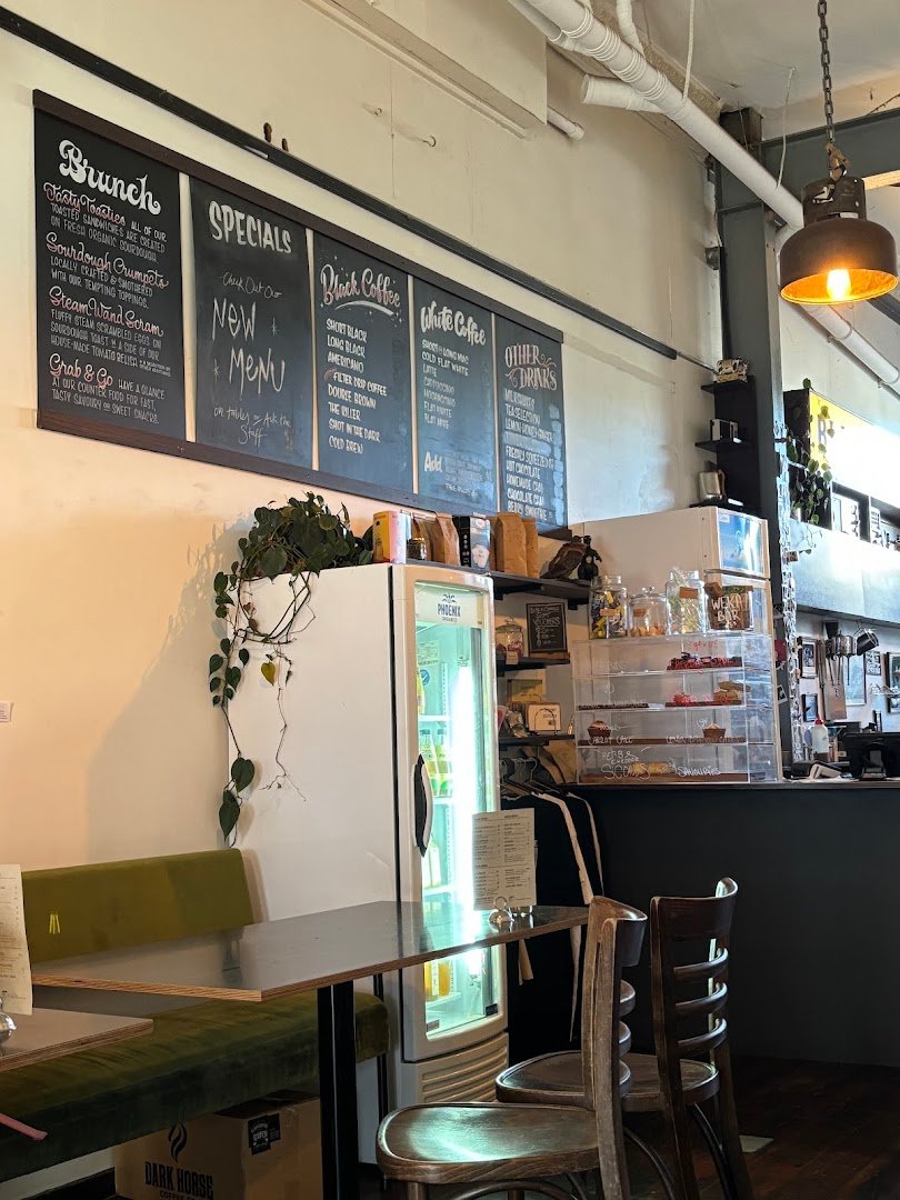 Interior of Black Coffee, specialty coffee shop in Wellington