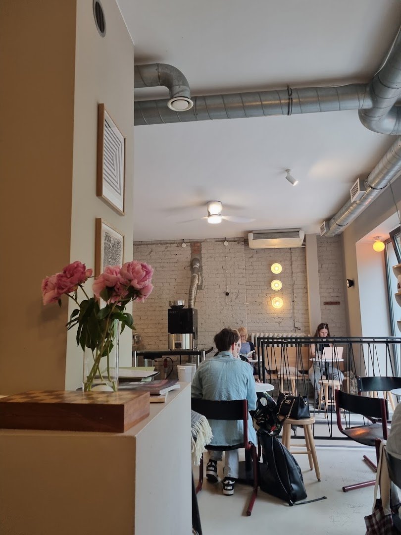 Interior of Ministerstwo Kawy, specialty coffee shop in Warsaw