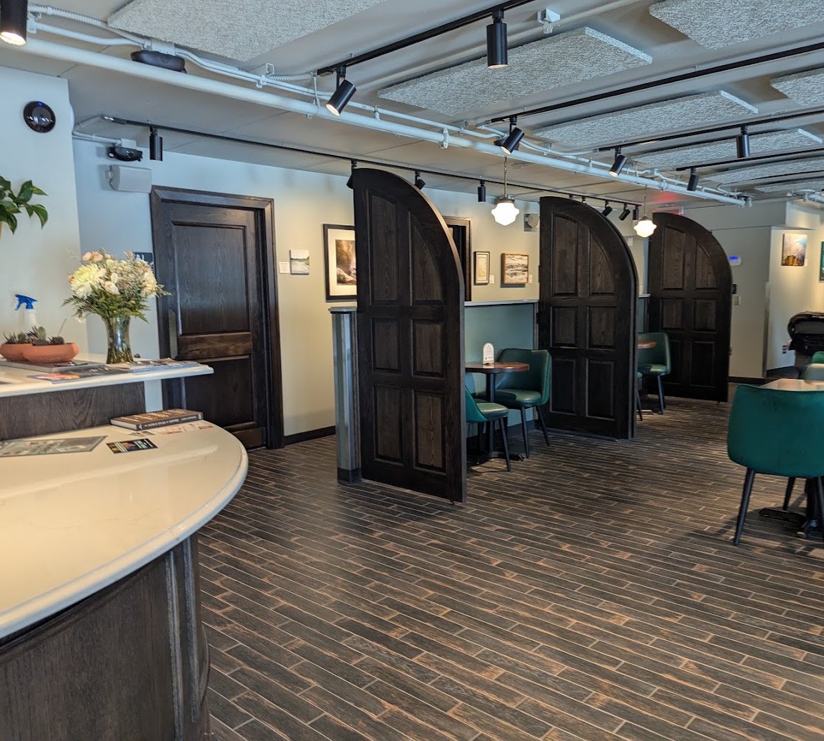 Interior of Cedar Creek Coffee & Art, specialty coffee shop in Omaha