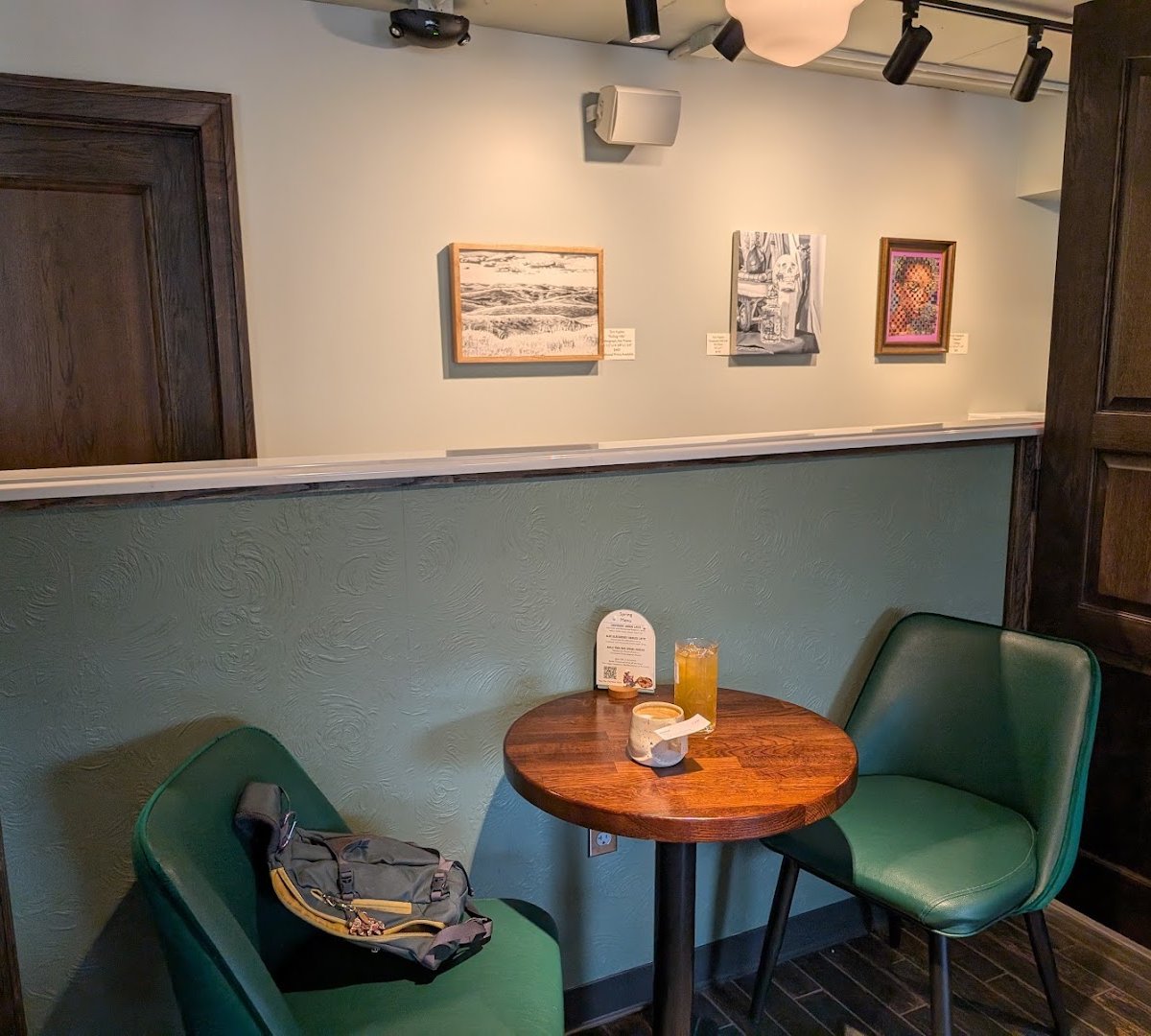 Interior of Cedar Creek Coffee & Art, specialty coffee shop in Omaha