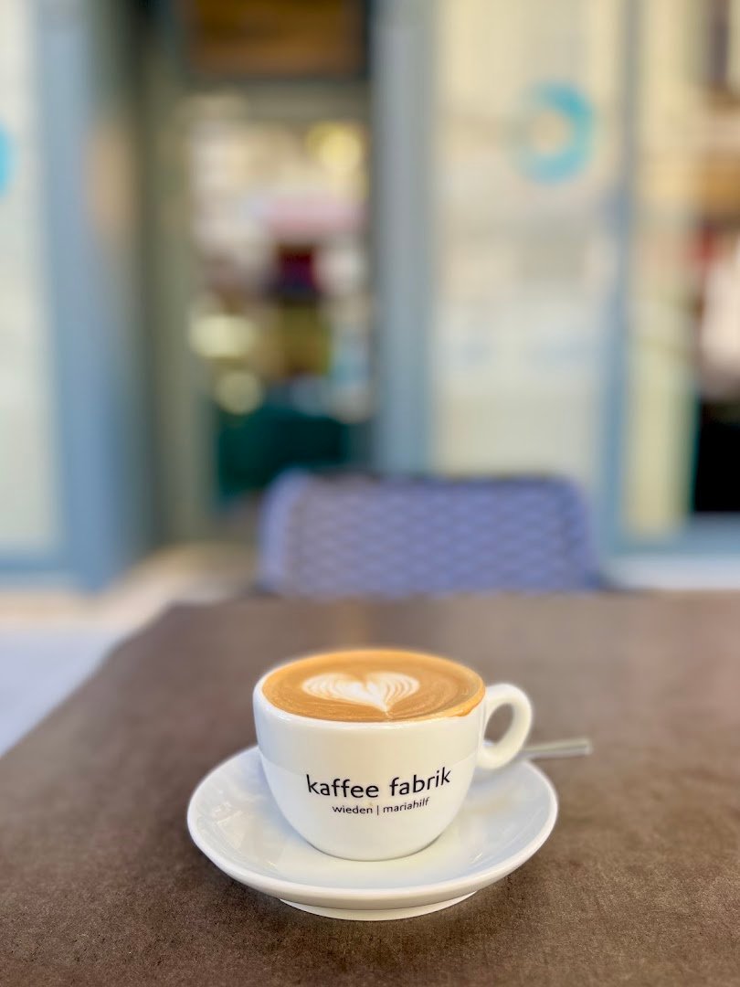 Coffee at kaffeefabrik mariahilf, specialty coffee shop in Vienna