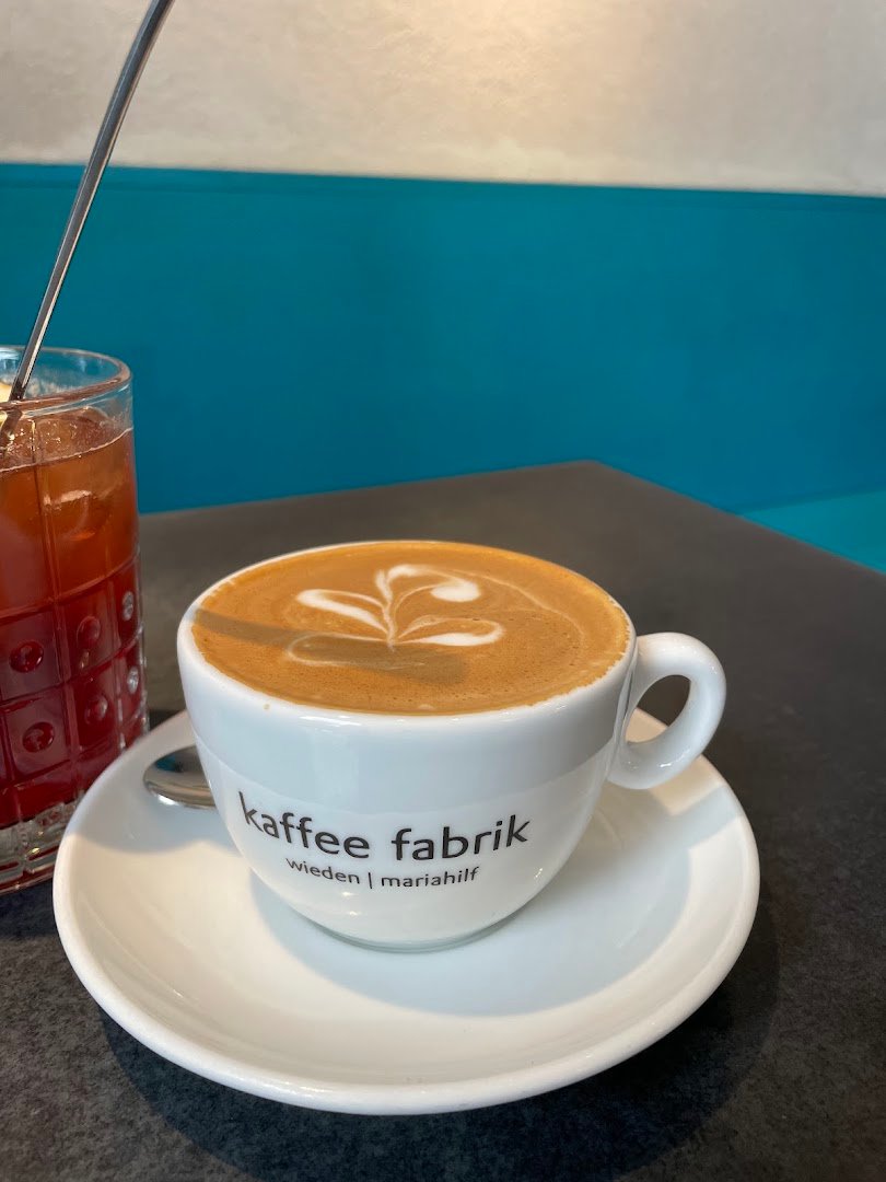 Coffee at kaffeefabrik mariahilf, specialty coffee shop in Vienna