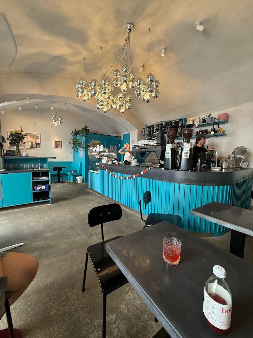Interior of kaffeefabrik mariahilf, specialty coffee shop in Vienna