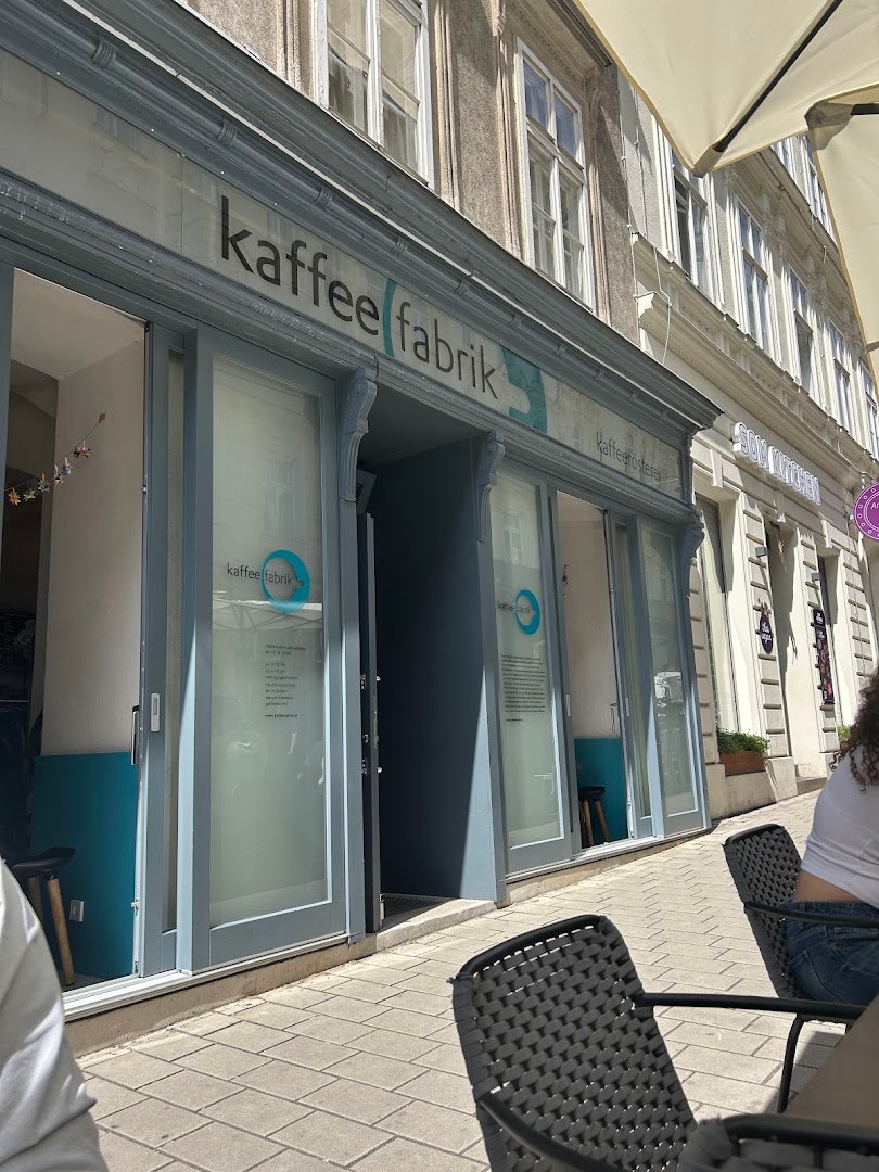 Storefront of kaffeefabrik mariahilf, specialty coffee shop in Vienna