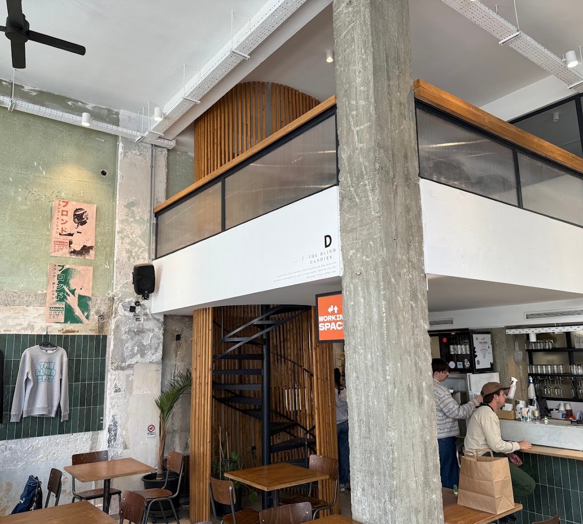 Interior of The Blind Spot Pangrati, specialty coffee shop in Athens