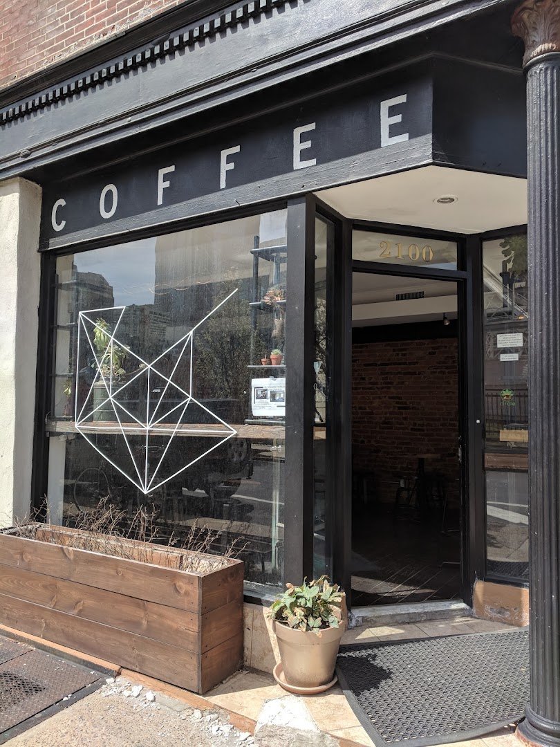 Storefront of Peddler Coffee, specialty coffee shop in Philadelphia