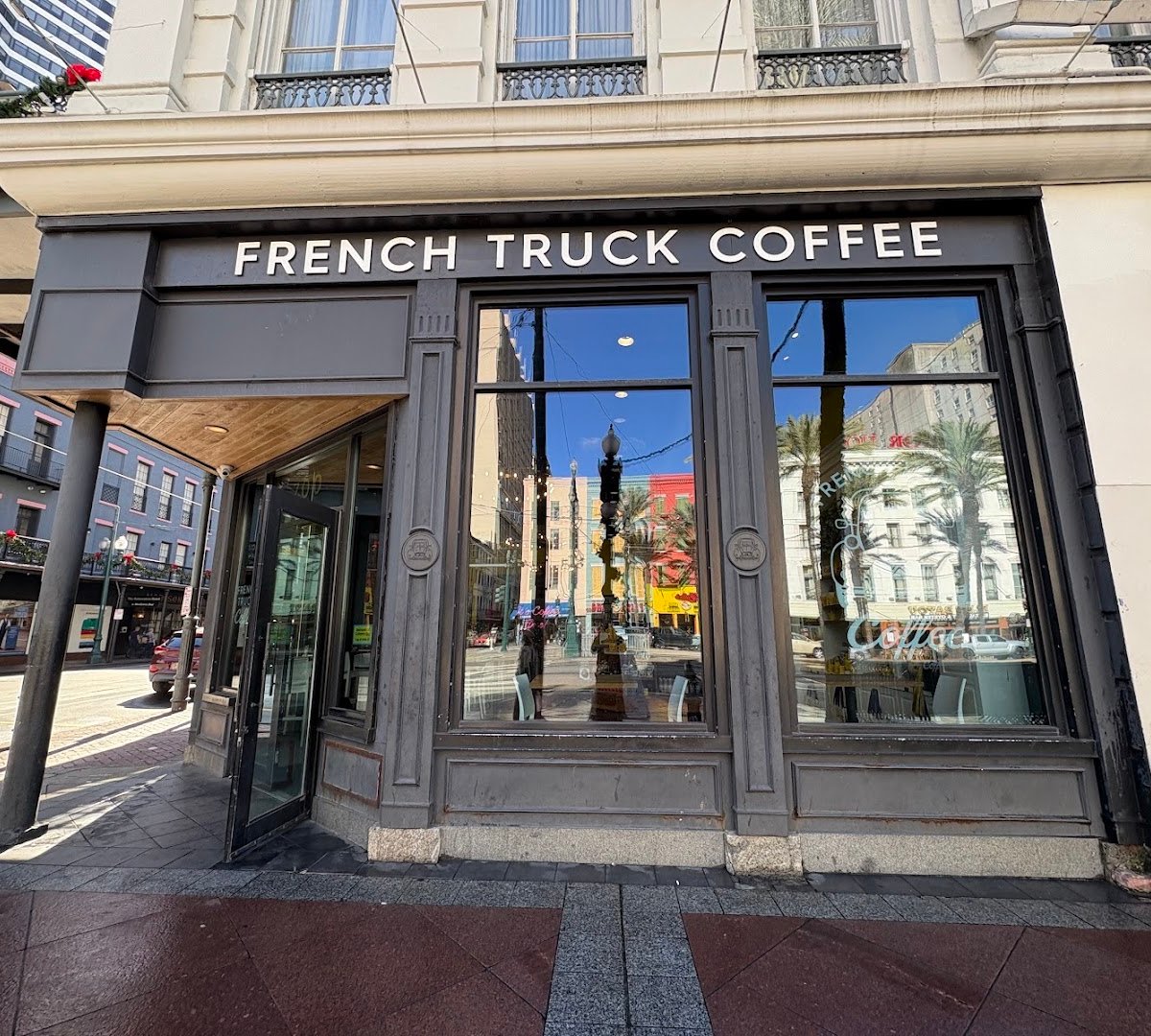 Storefront of French Truck Coffee, specialty coffee shop in New Orleans
