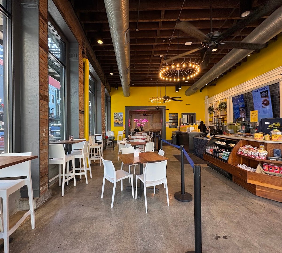 Interior of French Truck Coffee, specialty coffee shop in New Orleans