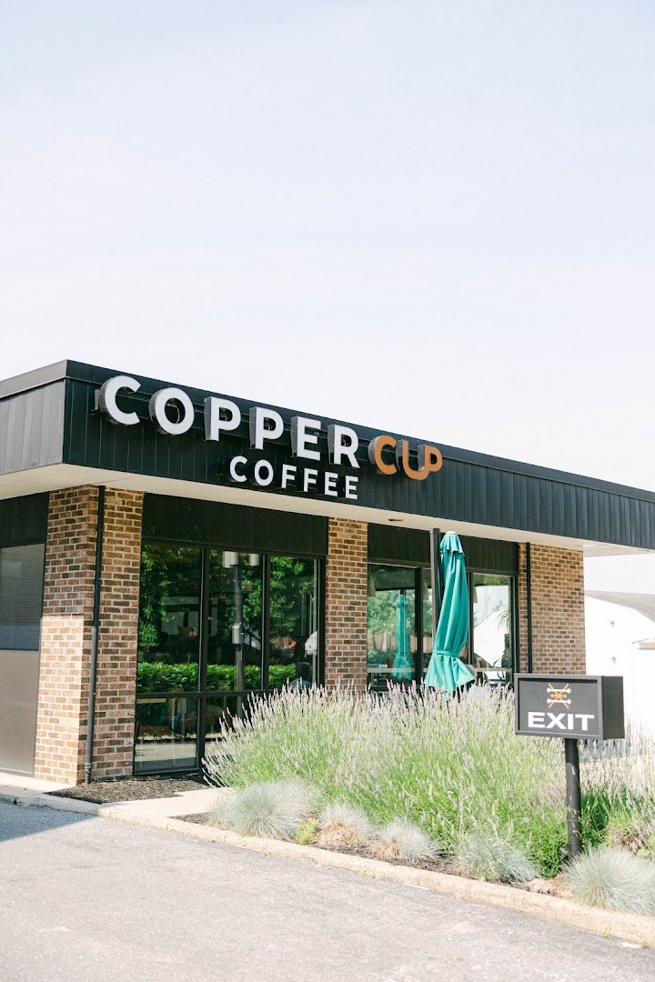 Storefront of Copper Cup Lancaster, specialty coffee shop in Lancaster