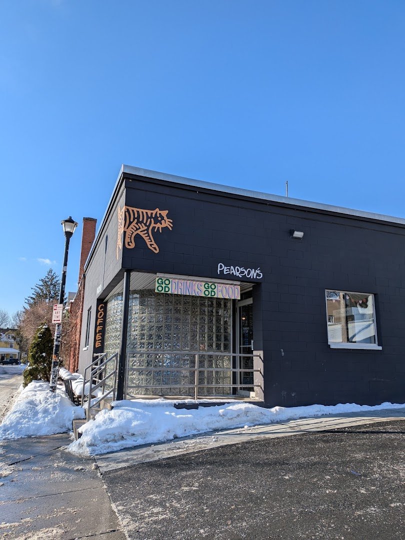 Storefront of Pearson's, specialty coffee shop in Rochester