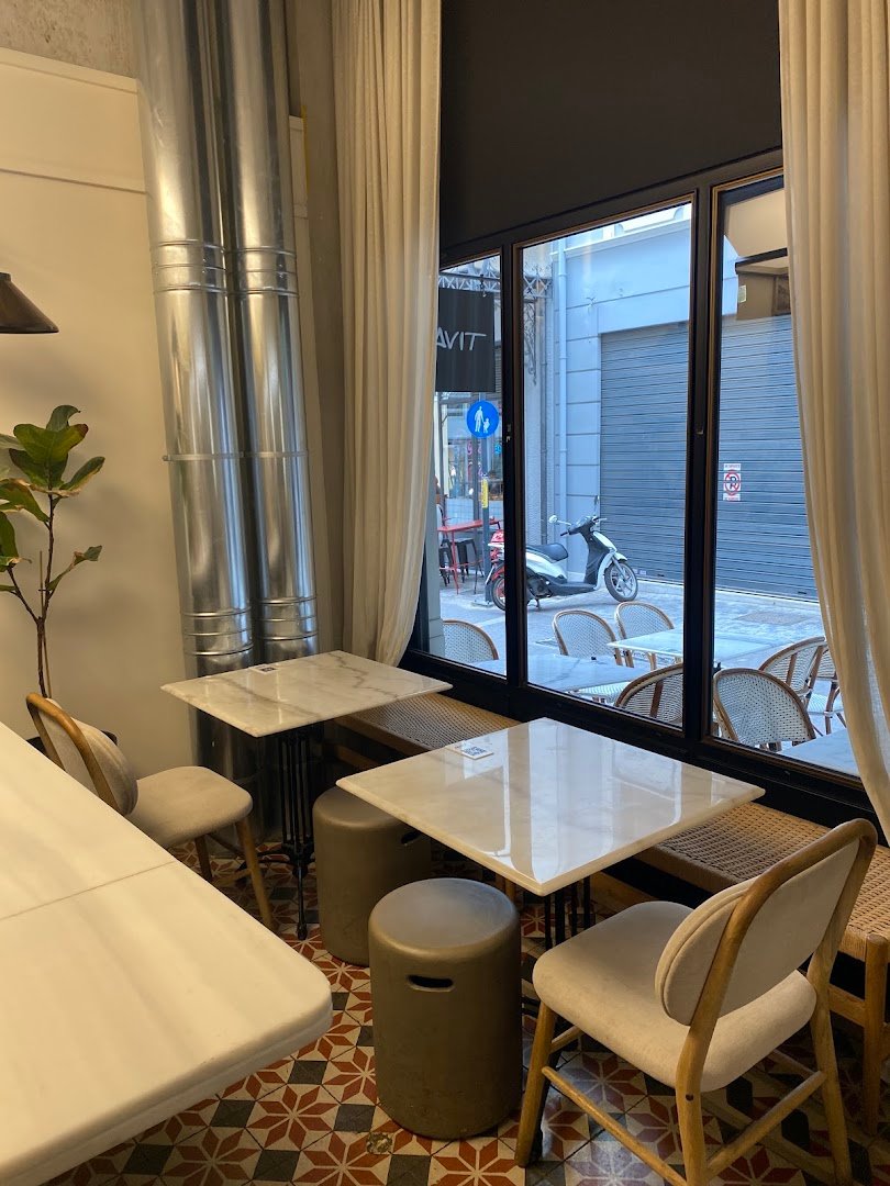 Interior of Avit Athens, specialty coffee shop in Athens