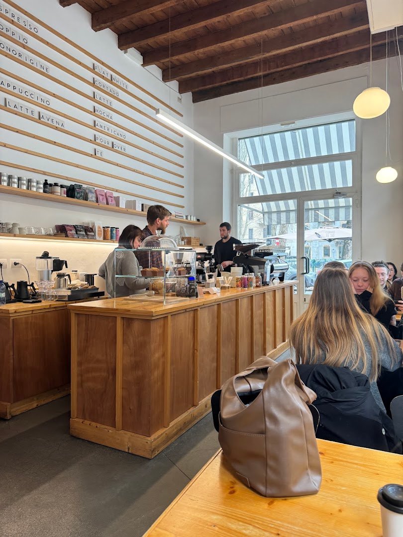 Interior of Orsonero Coffee, specialty coffee shop in Milan