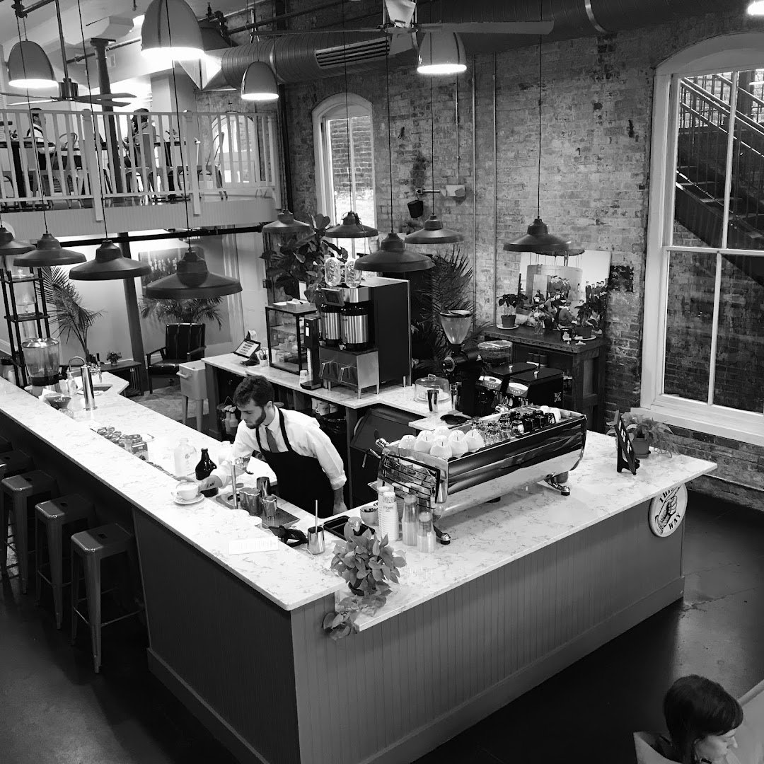 Interior of Ironclad Coffee Roasters & Baking Co., specialty coffee shop in Richmond