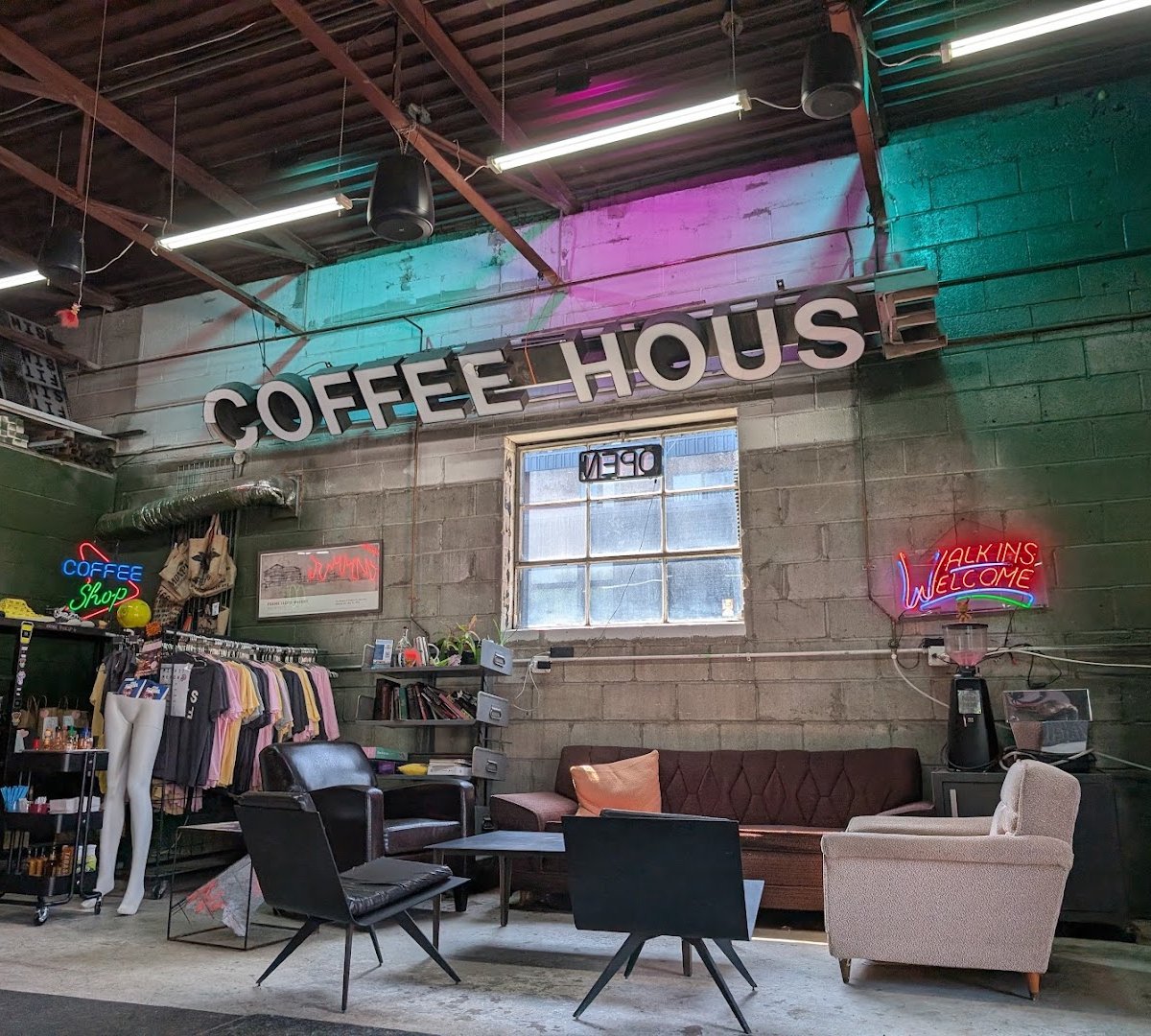 Interior of Misfit Coffee, specialty coffee shop in Minneapolis
