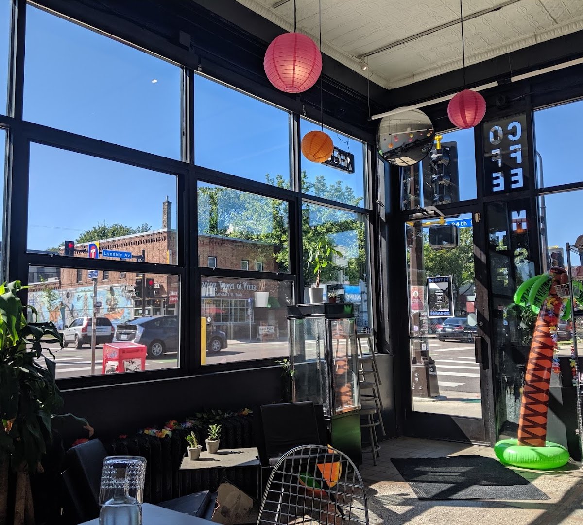 Interior of Misfit Coffee, specialty coffee shop in Minneapolis