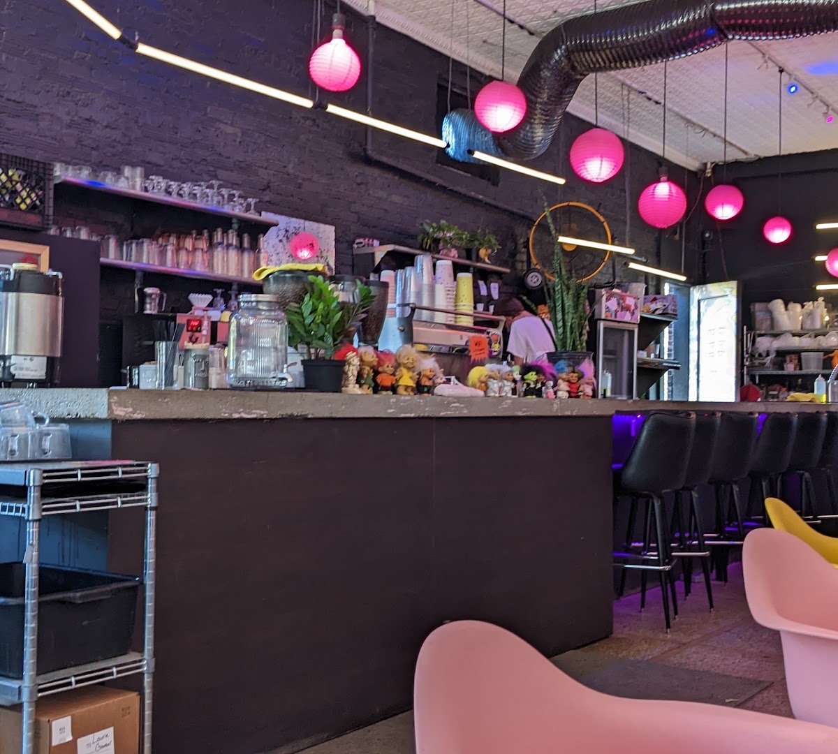 Interior of Misfit Coffee, specialty coffee shop in Minneapolis