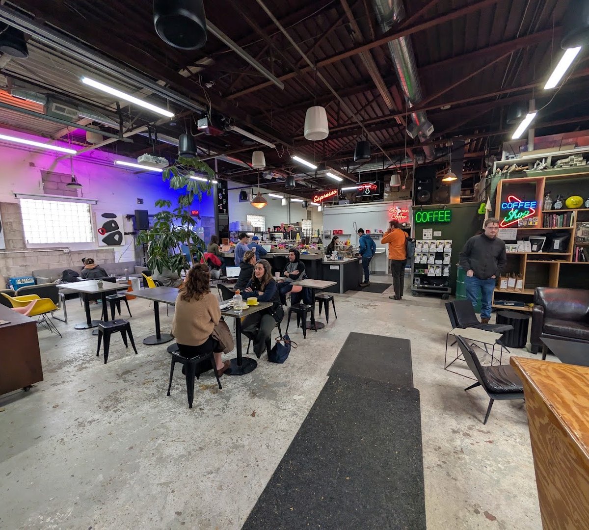 Interior of Misfit Coffee, specialty coffee shop in Minneapolis
