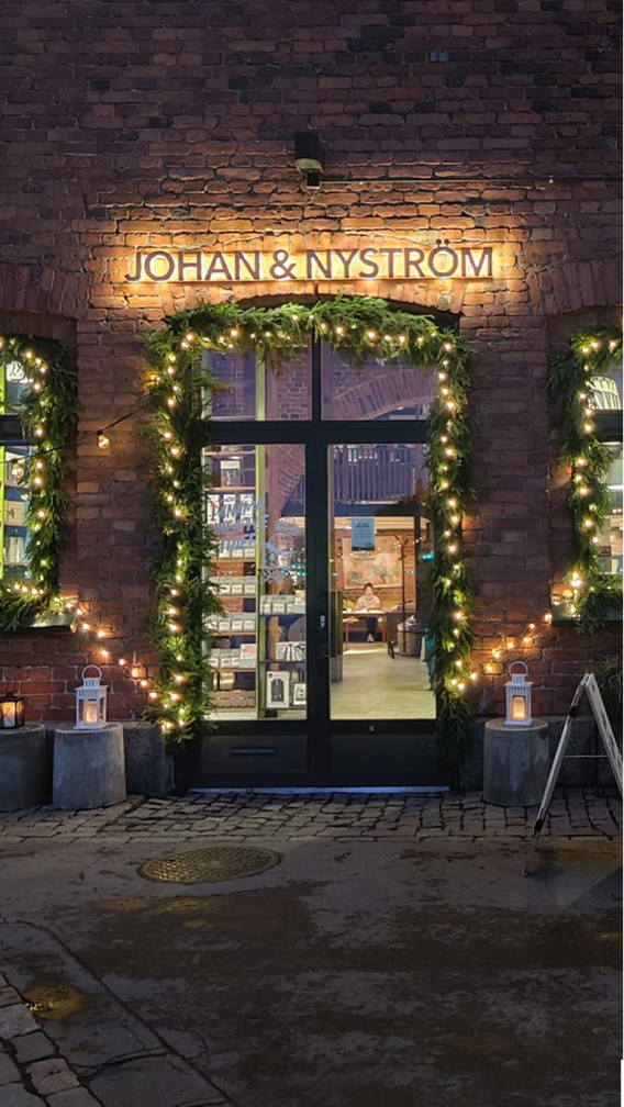 Storefront of Johan & Nyström - Kanavaranta, specialty coffee shop in Helsinki