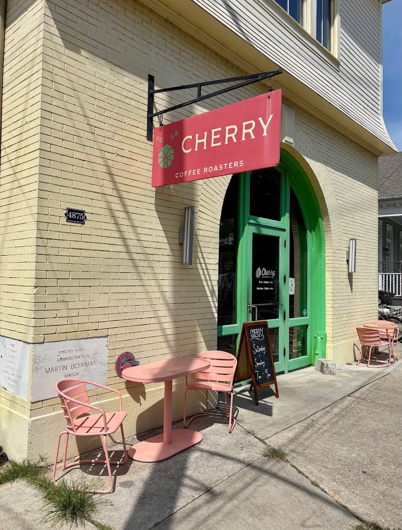 Storefront of Cherry Coffee Roasters - New Orleans, specialty coffee shop in New Orleans