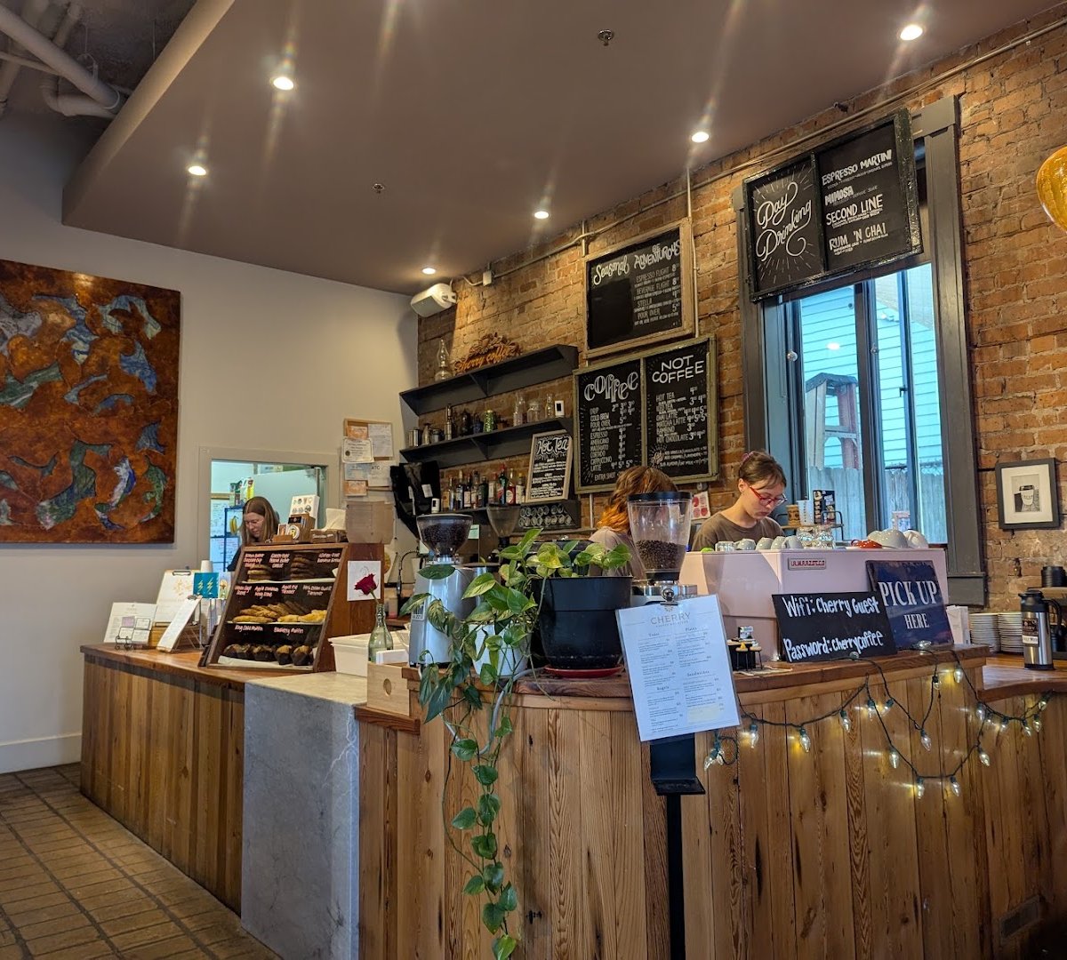 Interior of Cherry Coffee Roasters - New Orleans, specialty coffee shop in New Orleans