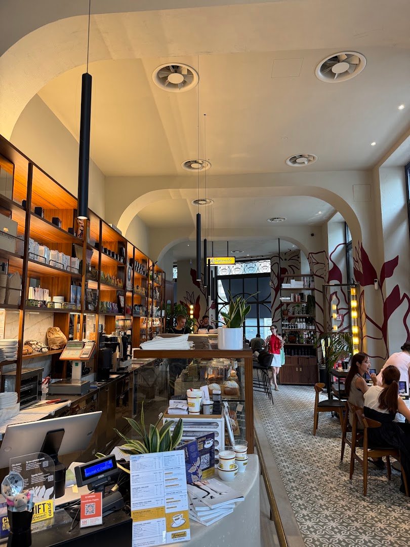 Interior of Ditta Artigianale Specialty Coffee Roasters, specialty coffee shop in Milan