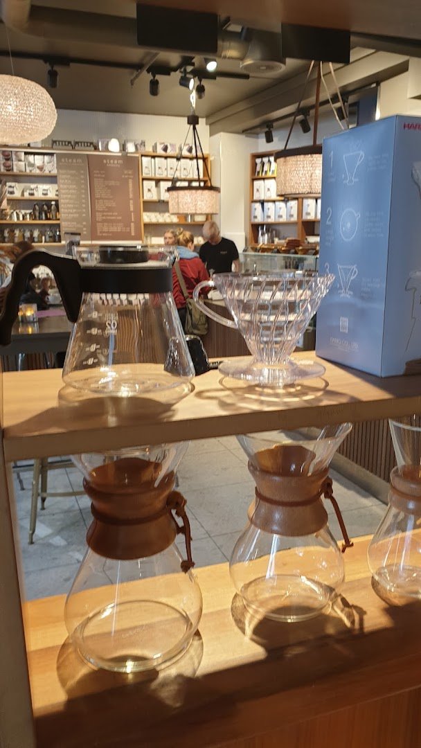 Interior of Steam Kaffebar Eger, specialty coffee shop in Oslo