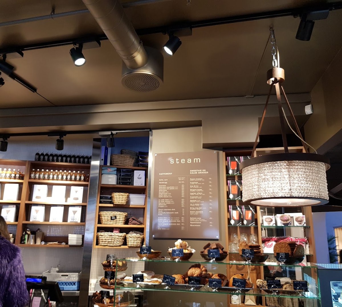 Interior of Steam Kaffebar Eger, specialty coffee shop in Oslo